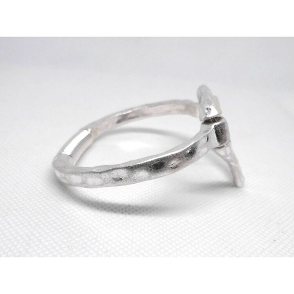 Heart Hammered Bangle Bracelet - Picture 6 of 9